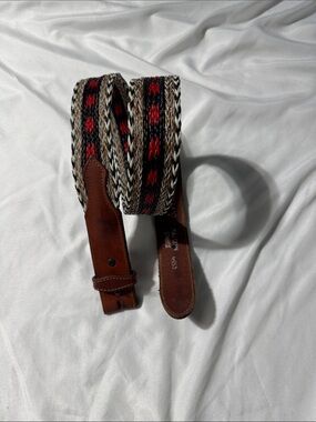 R.G. Bullco Full Grain Cowhide Western Woven Belt Blank 36 USA 4553 No Buckle